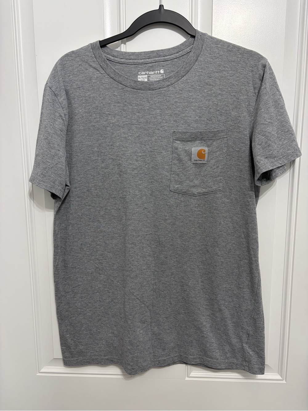 Carhartt Boys Youth XL (18/20) Short Sleeve Pocket T-Shirt Heather Gray / Men's